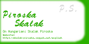 piroska skalak business card